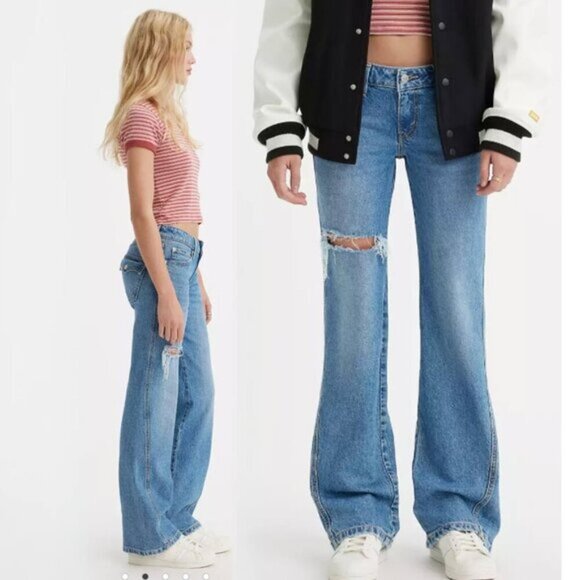 Levi's Noughties Bootcut Jeans Women’s Size 29 Stretch Dark Blue - Picture 2 of 13